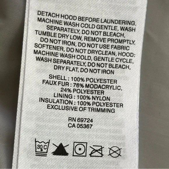 Columbia Women's Sportswear Co Quilted Jacket with Fur Trim Hood XL White - Picture 11 of 16